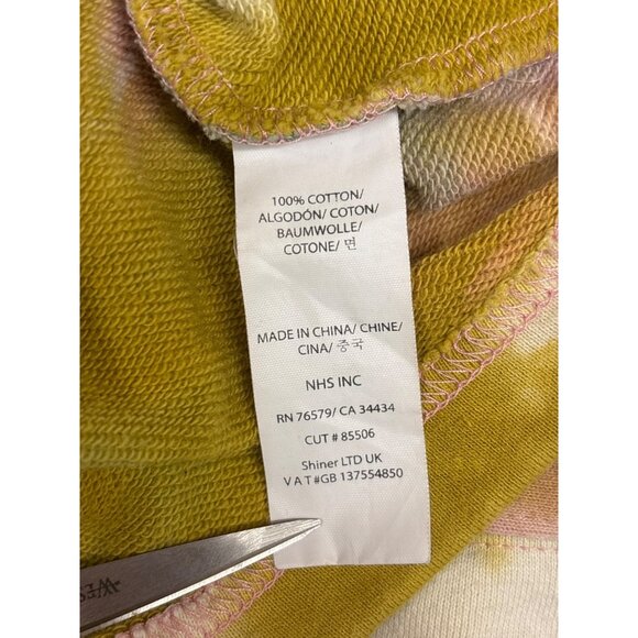 Santa Cruz Womens Tie-Dye Cropped Sweatshirt M Pastel Pink Green Yellow - Picture 6 of 7